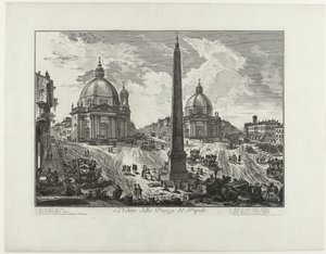 Piazza del Popolo in Rome by Giovanni Battista Piranesi