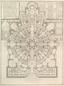 Plan of a Spacious and Magnificent College Designed After the Ancient Gymnasia of the Greeks by Giovanni Battista Piranesi