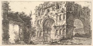 Plate 11: Temple of Janus from the Series Antichita Romana by Giovanni Battista Piranesi
