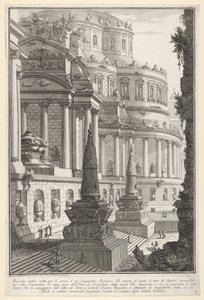 Plate 3: Ancient Mausoleum Erected for the Ashes of a Roman Emperor by Giovanni Battista Piranesi