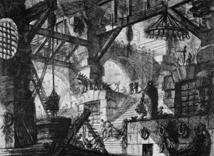 Prisoners on a Projecting Platform by Giovanni Battista Piranesi