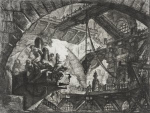 Prisoners on a Projecting Platform by Giovanni Battista Piranesi