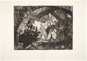 Prisoners on a Projecting Platform by Giovanni Battista Piranesi