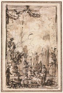 Sacrificial Offering in a Temple by Giovanni Battista Piranesi