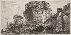 Tomb of Metella Known as Capo di Bove by Giovanni Battista Piranesi