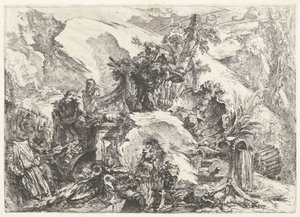 Skeletons and Sculptures Capricci decorativi (former series title) Grotteschi (series title) by Giovanni Battista Piranesi