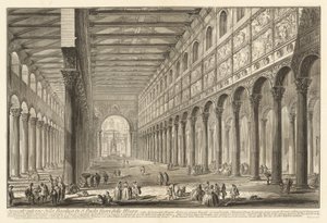 Interior Section of the Basilica of St. Paul Outside the Walls by Giovanni Battista Piranesi