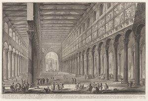 Interior Cross-section of the Basilica of St. Paul Outside the Walls by Giovanni Battista Piranesi