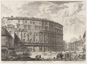 The Theater of Marcellus. This Building was Built by Augustus, and Dedicated to His Nephew Marcellus, from Views of Rome by Giovanni Battista Piranesi