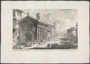 Temple of Portunus in Rome (series title) by Giovanni Battista Piranesi