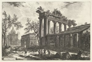 Temple of Saturn in Rome (Views of Rome)