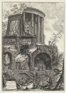 Temple of Vesta at Tivoli (title on object: Another View of the Temple of Sibyl in Tivoli) (series title: Views of Rome) (series title: Views of Rome Drawn and Engraved by Giambattista Piranesi, Venetian Architect)