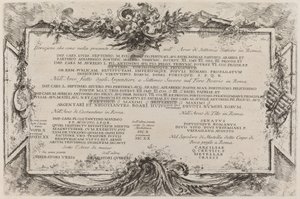 Text Plate by Giovanni Battista Piranesi