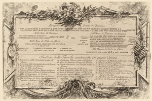 Text Plate by Giovanni Battista Piranesi