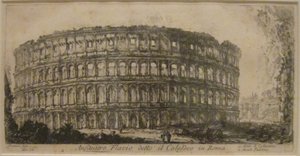 The Flavian Amphitheater from Views of Rome by Piranesi, Etching, Honolulu Museum of Art by Giovanni Battista Piranesi