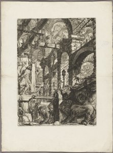 The Lion Bas-Reliefs (plate 5 from Imaginary Prisons)