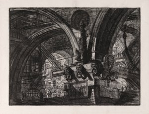 The Pier with a Lamp, Plate 15 from Carceri by Giovanni Battista Piranesi
