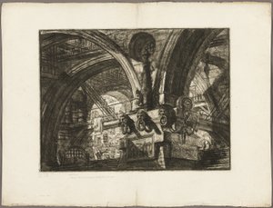 The Pier with a Lamp, plate 15 from Imaginary Prisons by Giovanni Battista Piranesi