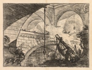 The Prisons: A Series of Galleries with Crane-Like Erection of Beams by Giovanni Battista Piranesi