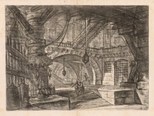 The Prisons: A Wide Hall with Lanterns by Giovanni Battista Piranesi