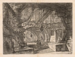 The Prisons: A Wide Hall with Lanterns, 1745-1750 by Giovanni Battista Piranesi