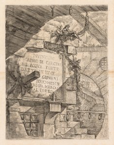 The Prisons: Title Page -- Interior of a Prison by Giovanni Battista Piranesi