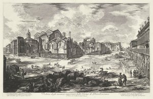 Baths of Diocletian in Rome (title on object) Views of Rome (series title) Views of Rome drawn and engraved by Giambattista Piranesi, Venetian architect (series title) by Giovanni Battista Piranesi