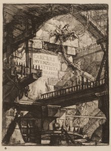 Title Plate, Plate I from Imaginary Prisons by Giovanni Battista Piranesi