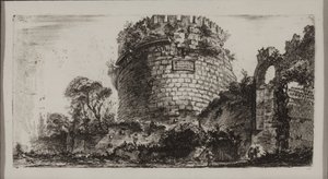 Tomb of Caecilia Metella called Capo di Bove, or Ox Head by Giovanni Battista Piranesi