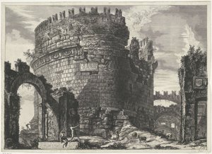 Tomb of Caecilia Metella in Rome by Giovanni Battista Piranesi