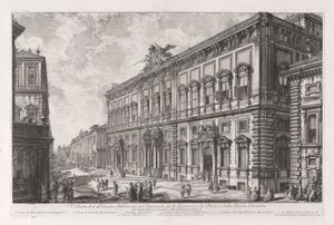 View of the Palazzo Built on the Quirinal for the Secretary of the Briefs and the Sacred Council, from Vedute di Roma by Giovanni Battista Piranesi