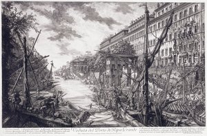 View of the Port of Ripa Grande, c.1760 by Giovanni Battista Piranesi