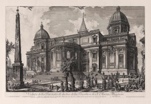 View of the Façade at the Back of the Basilica of Santa Maria Maggiore, from Views of Rome