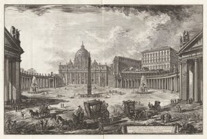 View of Large Piazza and Basilica of Saint Peter