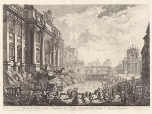 View of the Vast Trevi Fountain by Giovanni Battista Piranesi