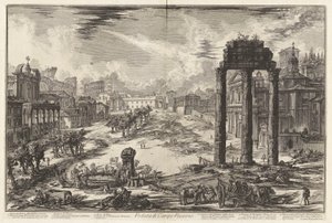 View of the Campo Vaccino (the Roman Forum with the Temple of Castor and Pollux to the Right)