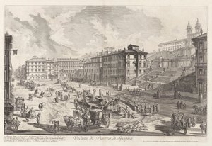 View of the Piazza di Spagna, from Views of Rome