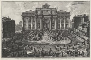 Perspective View of the Great Fountain of the Acqua Vergine Known as Trevi Architecture by Nicola Salvi by Giovanni Battista Piranesi