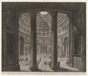Interior View of the Pantheon, from Views of Rome by Giovanni Battista Piranesi