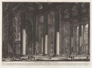Interior View of the Pronaos of the Pantheon, from Vedute di Roma