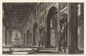 Interior View of the Basilica of San Giovanni Laterano, from Views of Rome