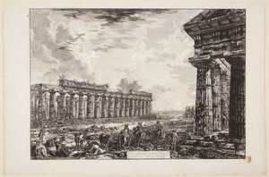 View of the 18 Side Columns, Drawn from the Side Opposite Those Shown in the First Plate by Giovanni Battista Piranesi