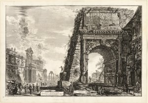View of the Arch of Titus (from Views of Rome) by Giovanni Battista Piranesi