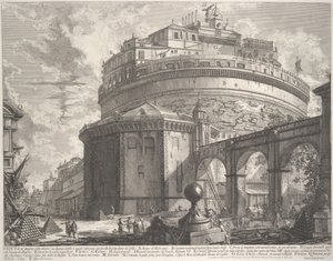 View of the Mausoleum of the Emperor Hadrian now called Castel S. Angelo by Giovanni Battista Piranesi