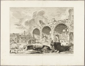 View of the Remains of the Dining Room of the Golden House of Nero, commonly called the Temple of Peace, from Views of Rome by Giovanni Battista Piranesi
