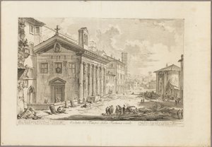 View of the Temple of Fortuna Virilis. Now the Armenian Church of S. Maria Egizziaca, from Views of Rome by Giovanni Battista Piranesi