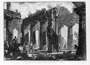 View of the Temples of Paestum by Giovanni Battista Piranesi