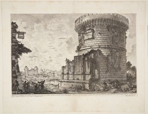 View of the Tomb of the Plautii on the Road from Rome to Tivoli Near Ponte Lugano by Giovanni Battista Piranesi