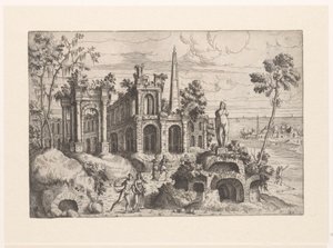 Landscape with Ancient Ruins, Sculpture, and Obelisk (Landscapes with Ruins)