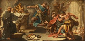 Saint Eustace Refuses Idol Worship by Giovanni Battista Pittoni